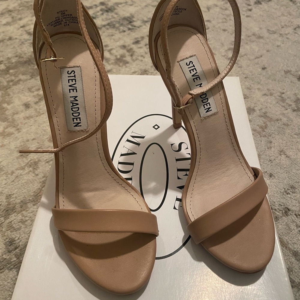Steve Madden Nude Strappy Heels
